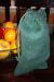 Green burlap gift bag